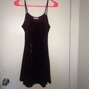 Purple Velvet Mini Dress